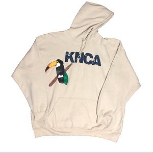 Hand painted “endangered spices” hoodie (toucan)